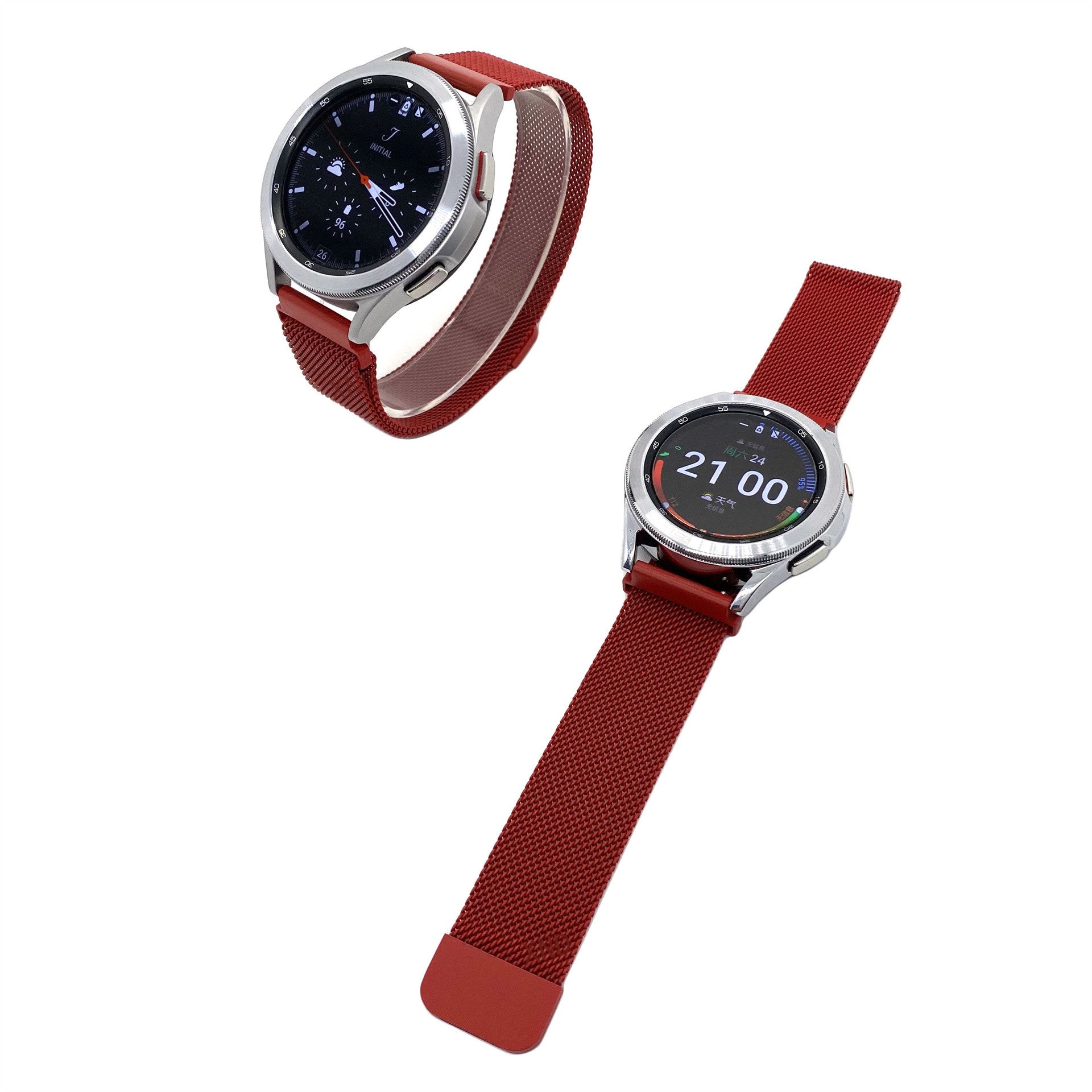 Samsung Galaxy Watch 3 41mm Milanese Armband (Rot)