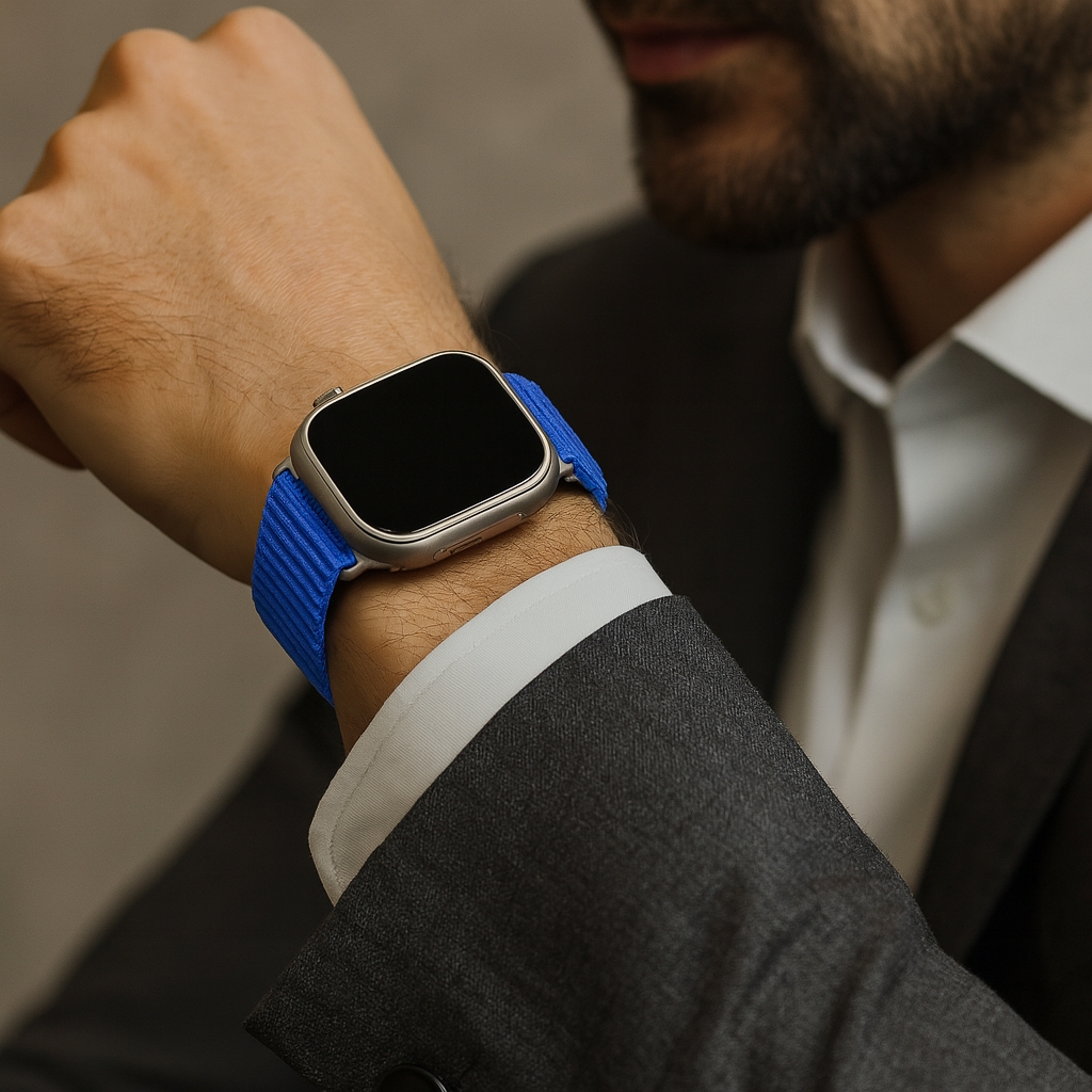 Strap-it Apple Watch Wave Nylon Strap (Royal Blue)