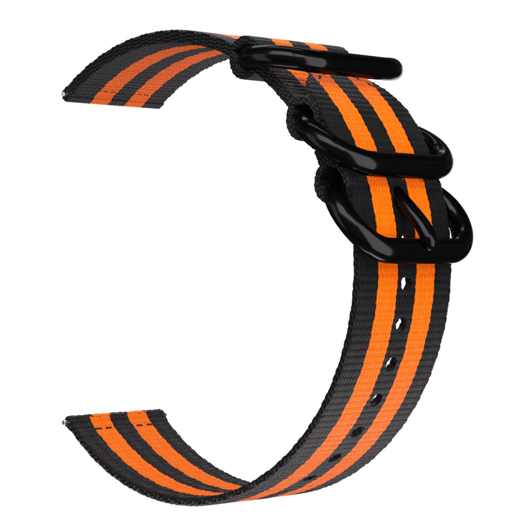 Xiaomi Watch S3 Nylon Buckle Strap (Black/Orange)