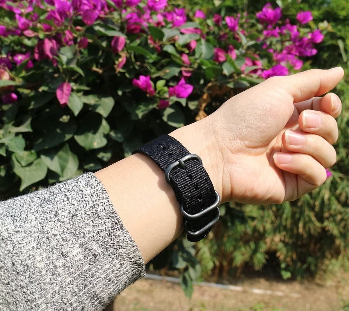 Withings ScanWatch 2 - 42mm Schnalle Nylonarmband (Schwarz)