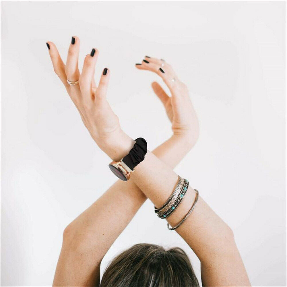 Watch Strap 20mm Scrunchie - Quick Release (Black)