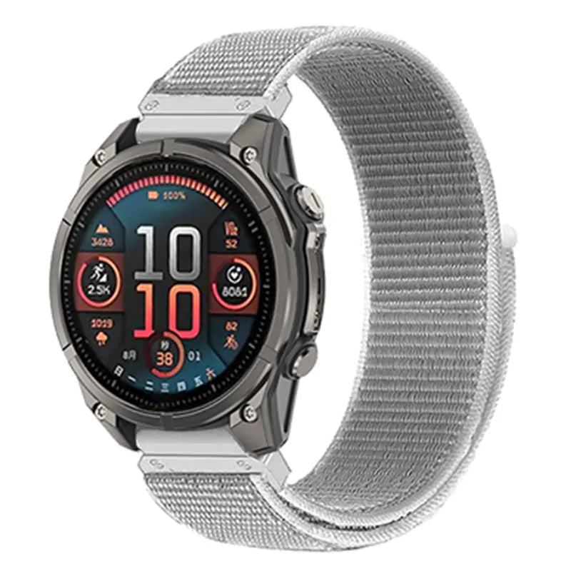 Bracelet nylon premium Garmin Instinct 2s (gris)