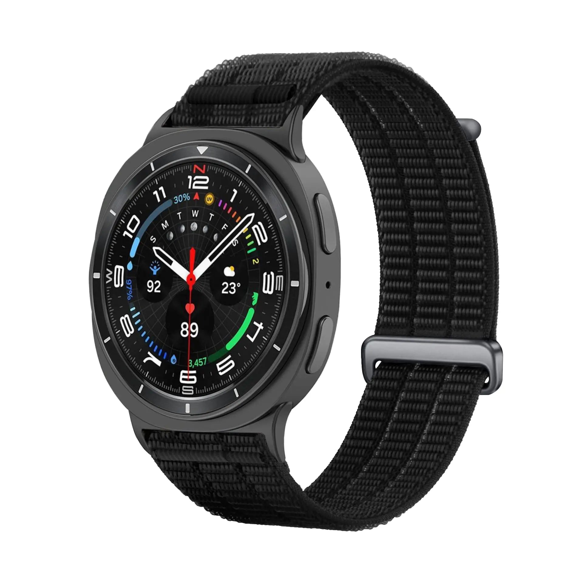 Samsung Galaxy Watch 8 Classic nylon air band (zwart)