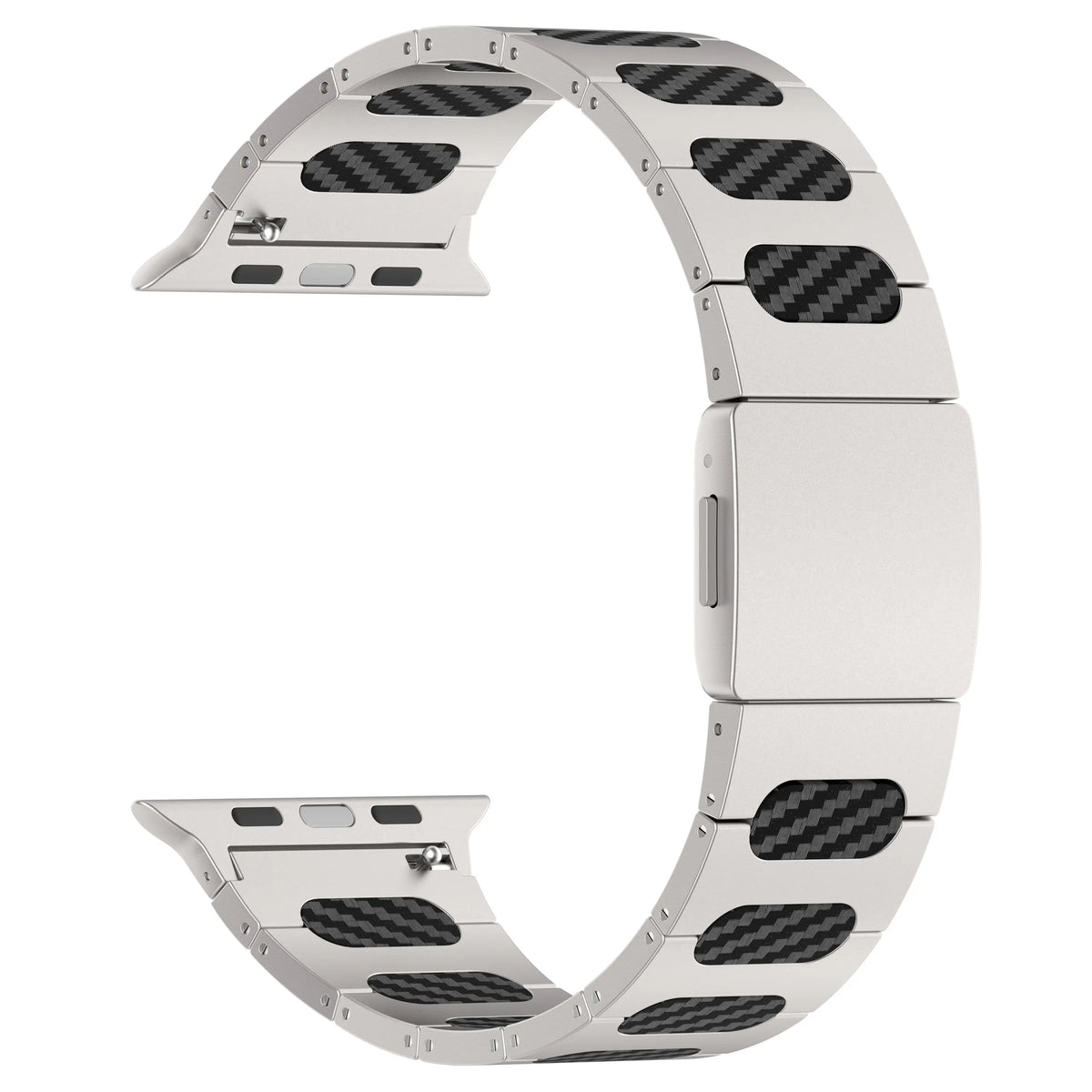 Apple Watch verfijnde stalen hybrid band (zilver/carbon)
