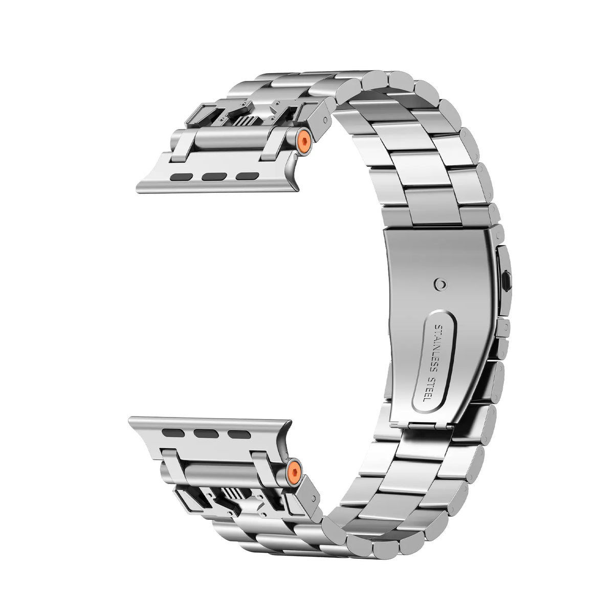 Bracelet acier mecha Apple Watch (argent)