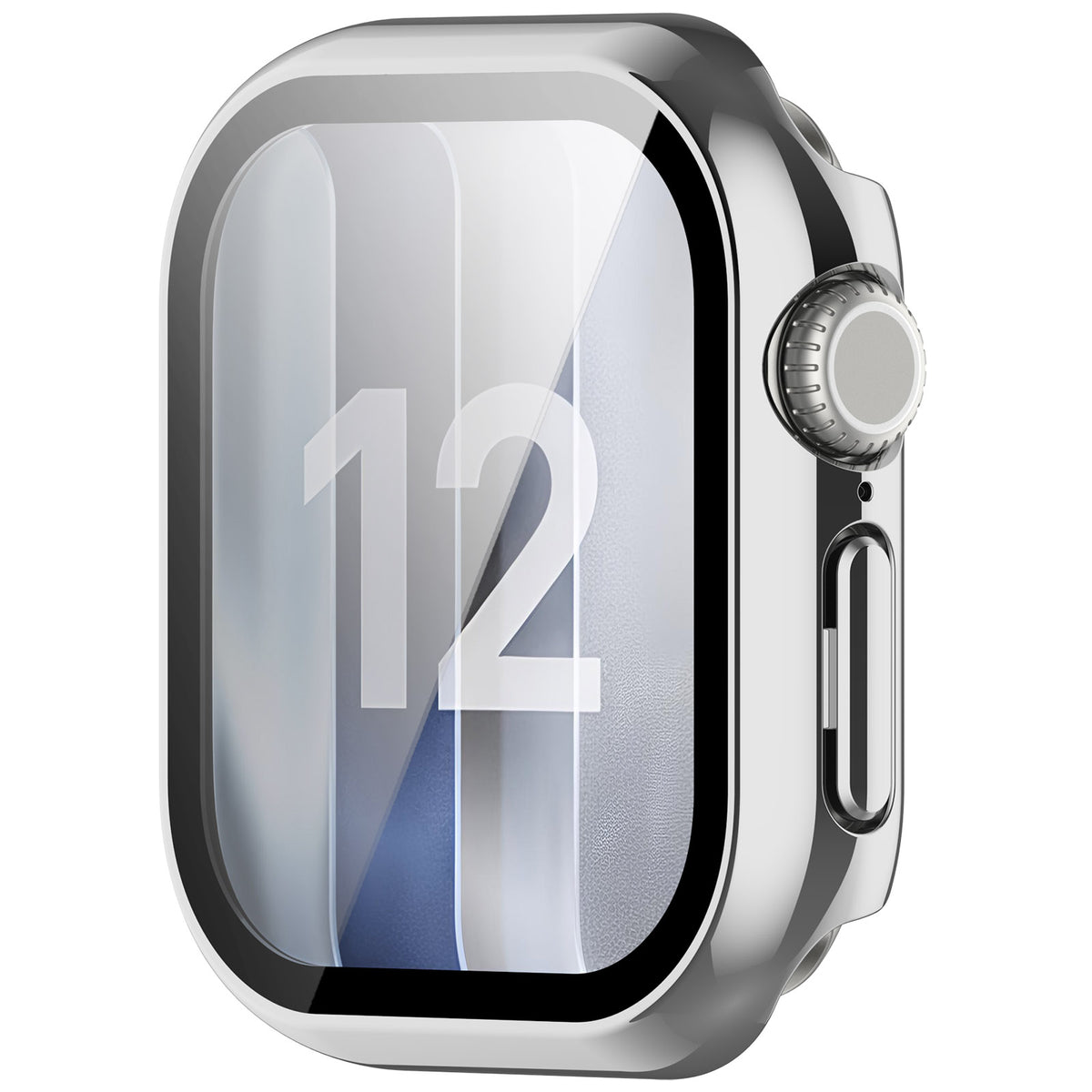Funda rígida con cristal para Apple Watch 12 - 42mm (plata)