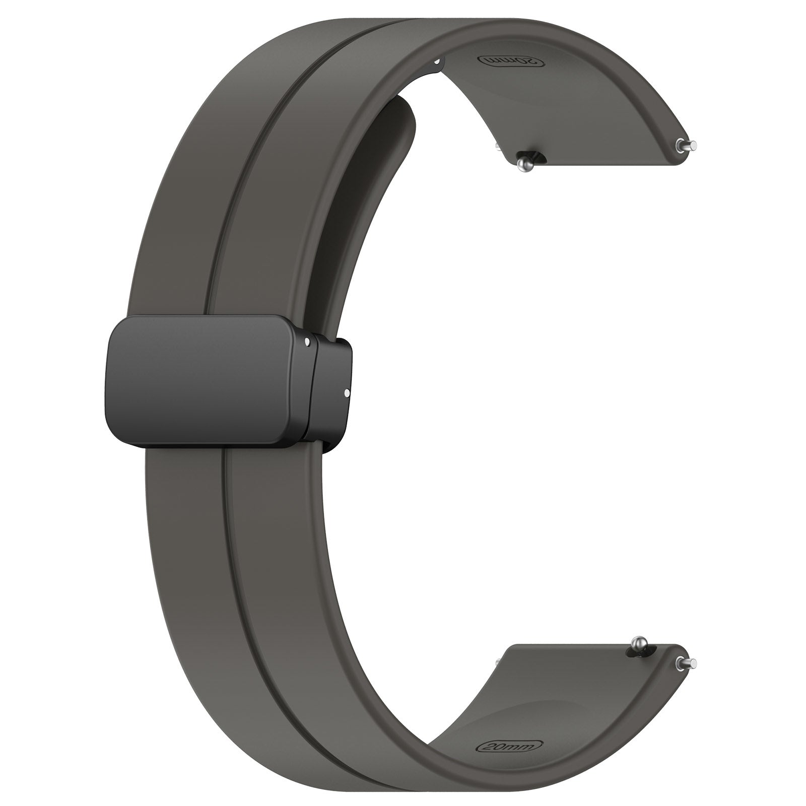 Coros Apex 42mm D-Buckle Silicone Strap (Dark Grey)
