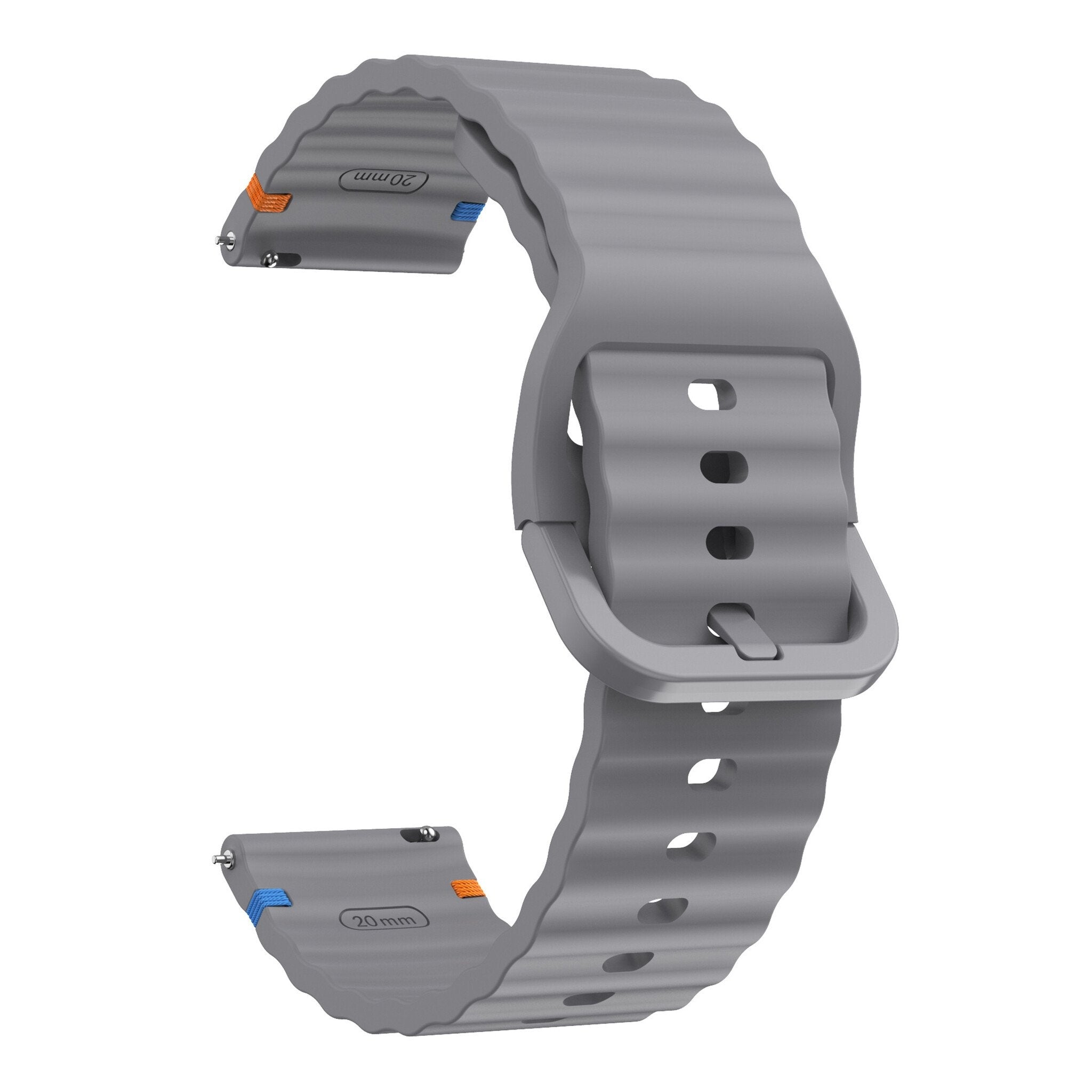 Samsung Galaxy Watch 46mm Wave Silicone Bracelet (Dark Gray)