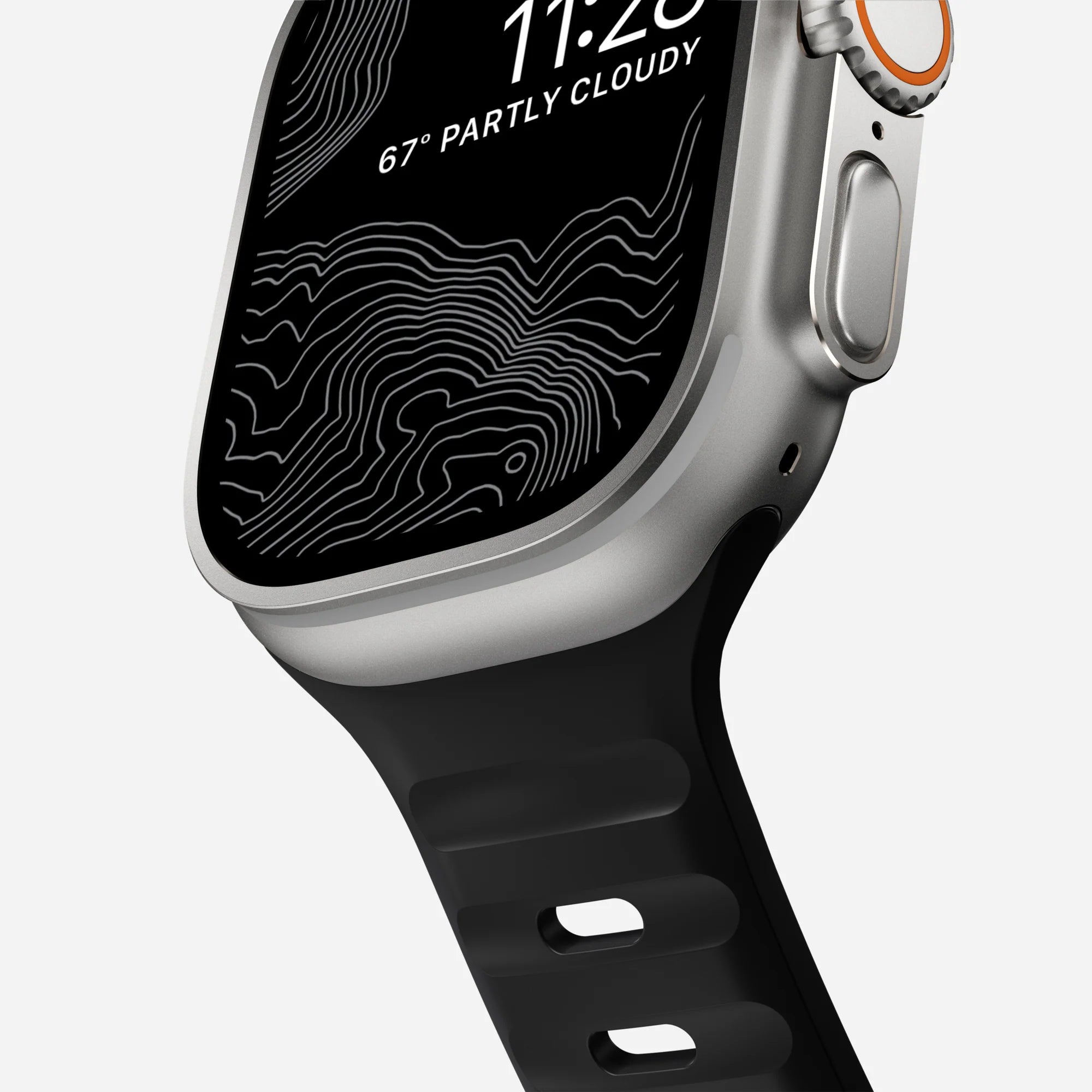 Nomad Sport Apple Watch Silikonarmband (Schwarz)