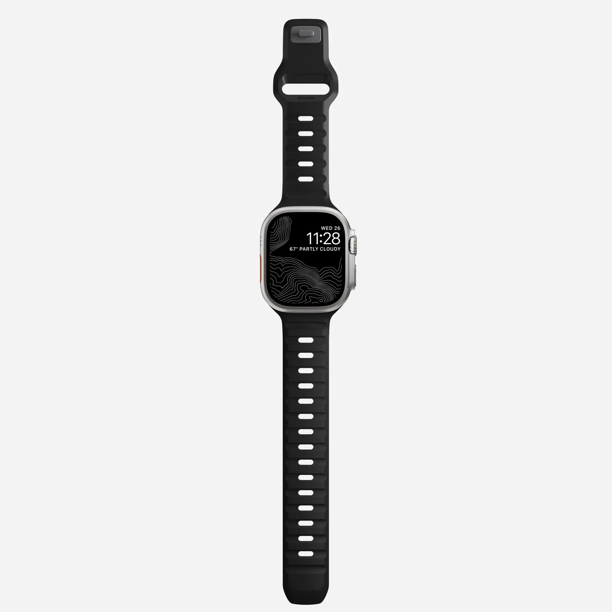 Nomad Sport Apple Watch Silikonarmband (Schwarz)