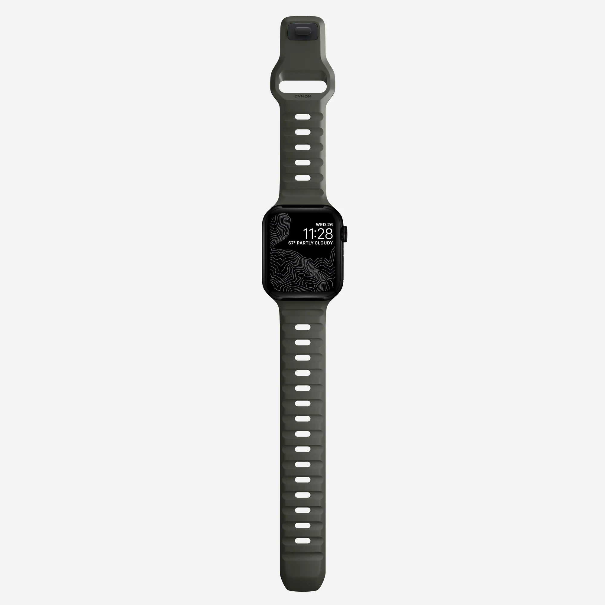 Nomad Sport Apple Watch Silikonarmband (Ash Green)