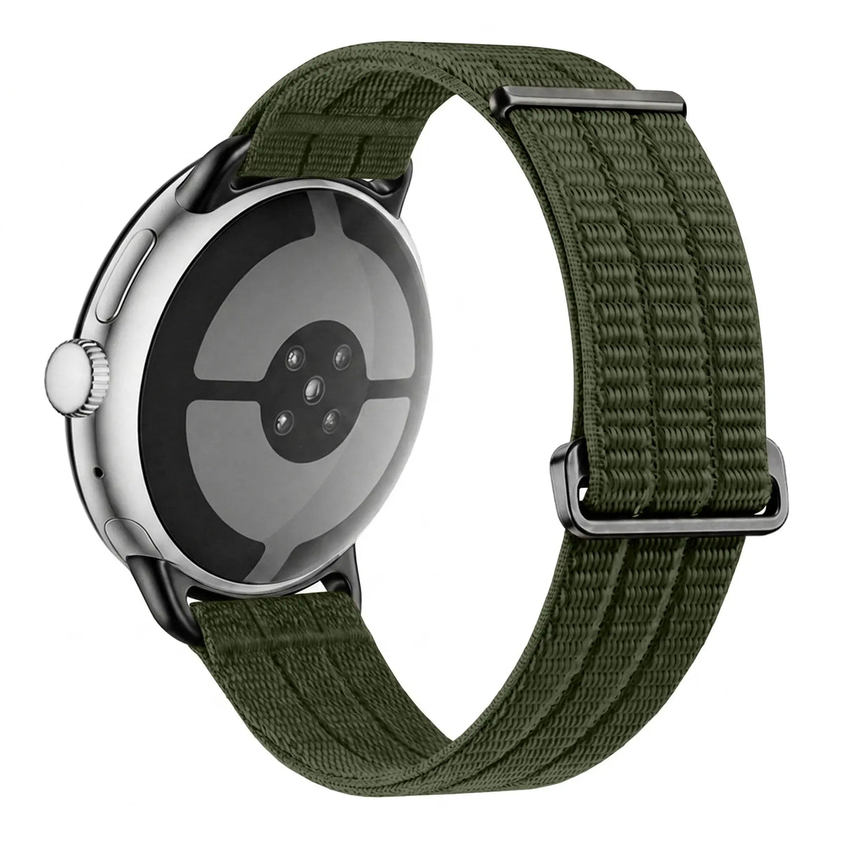 Google Pixel Watch 3 - 45mm Nylon Air Armband (Dunkelgrün)