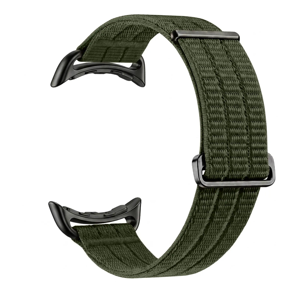 Google Pixel Watch 3 - 45mm Nylon Air Armband (Dunkelgrün)
