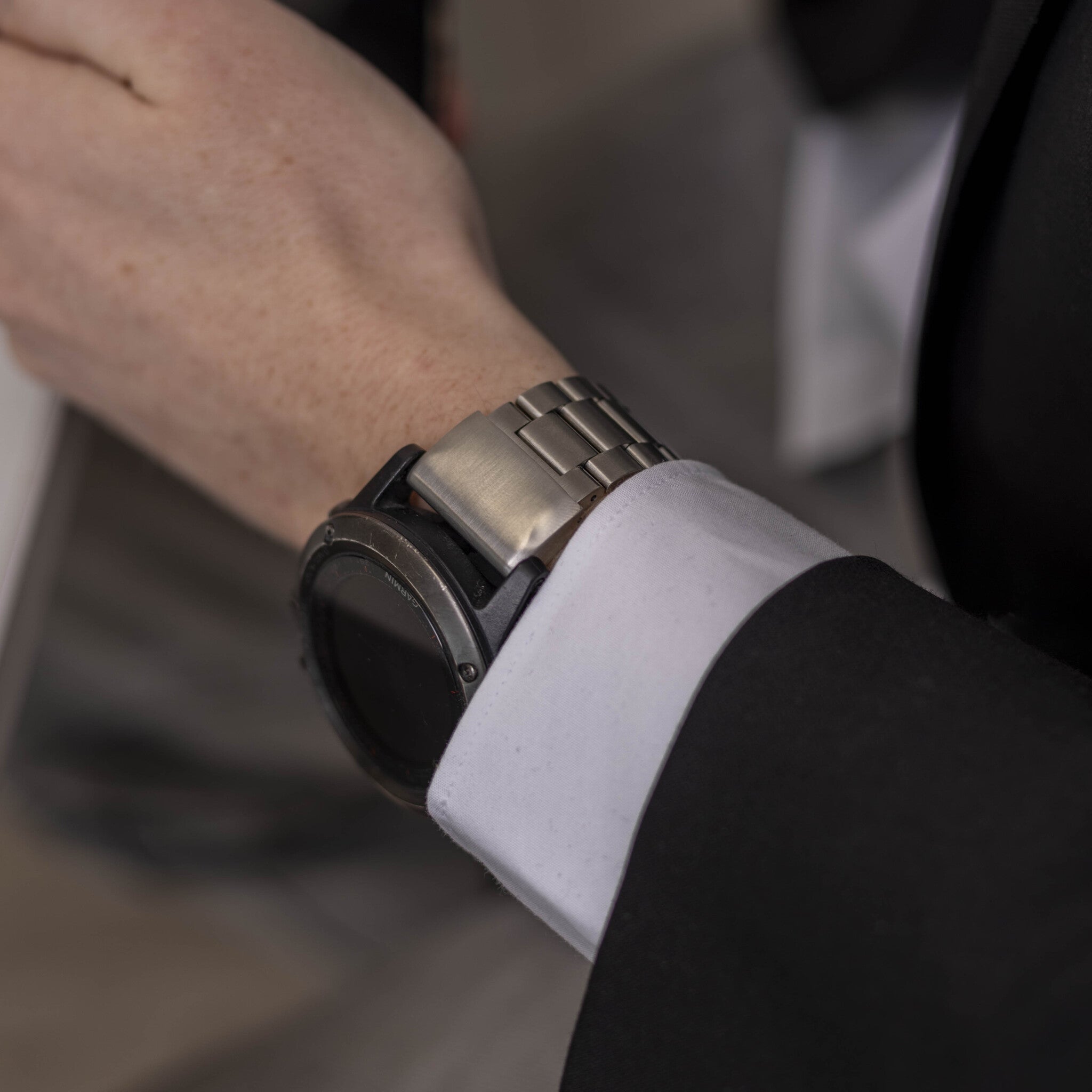 Correa acero Garmin Quatix 8 - 47mm (plateado)