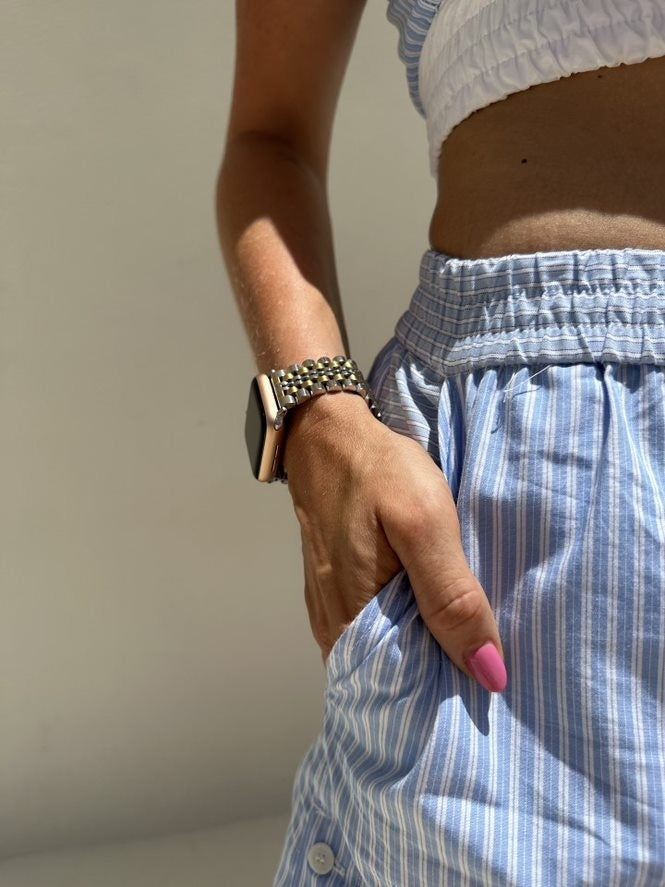 xoxo Wildhearts Apple Watch Stahlarmband (Silber/Gold)