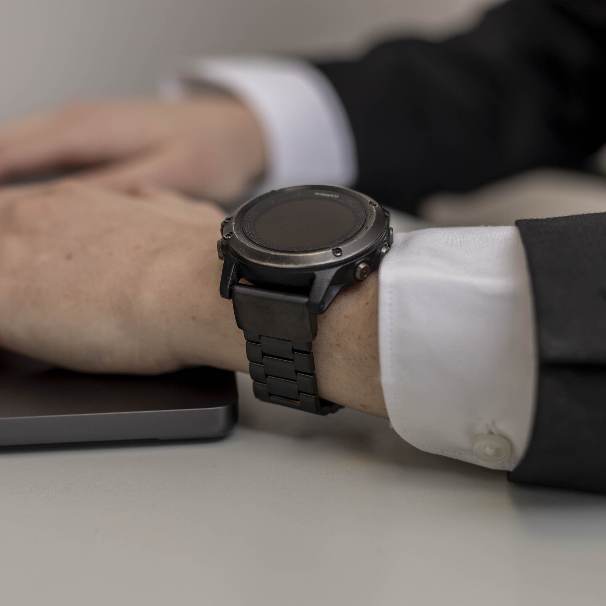 Correa acero Garmin Quatix 8 - 47mm (negro)