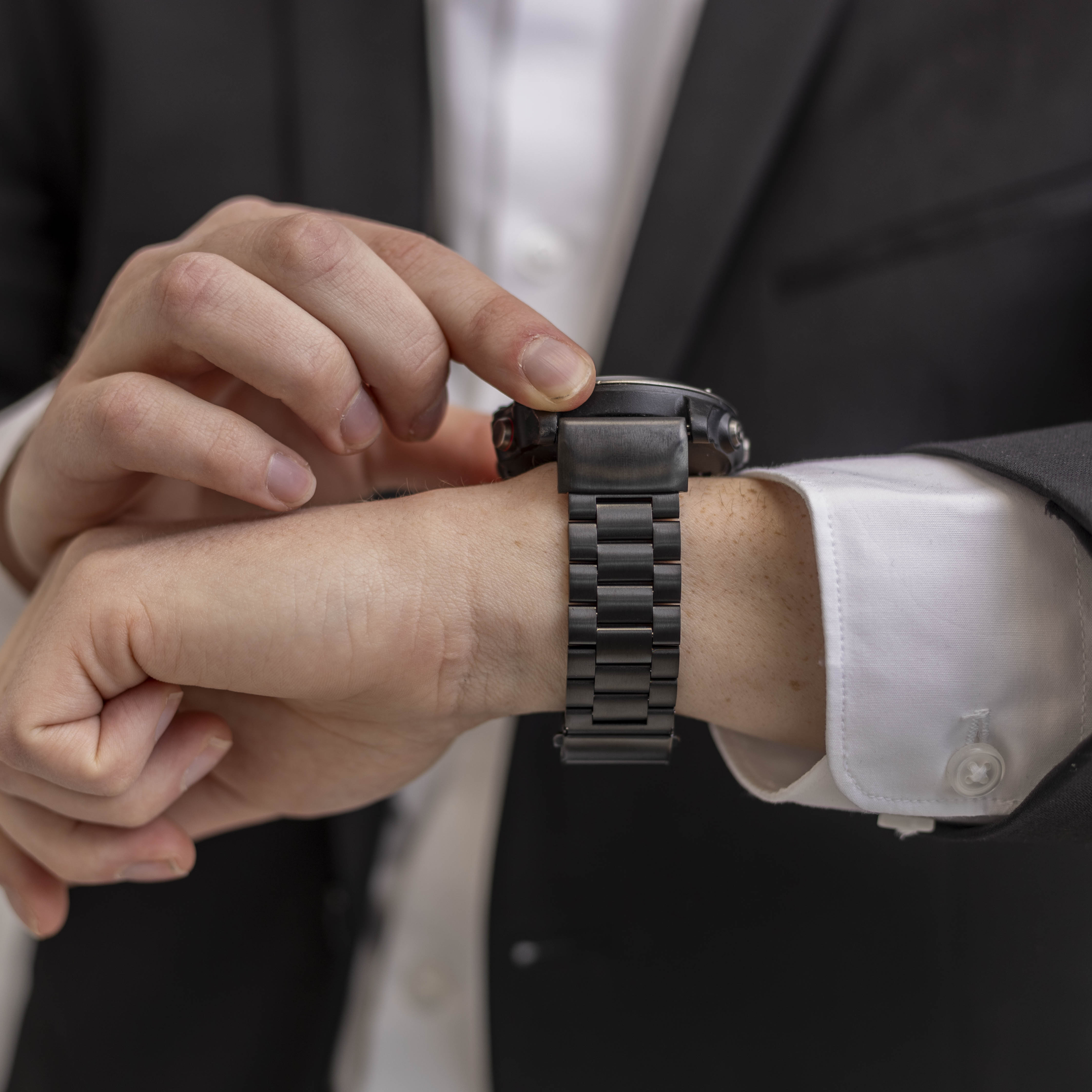 Garmin Fenix 7x Stahlband (Schwarz)