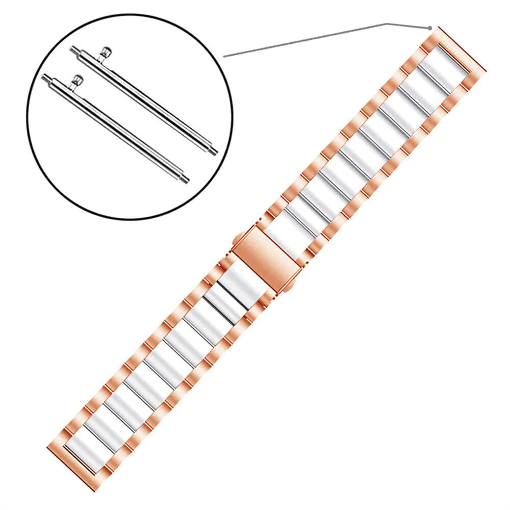 Amazfit Active Steel Strap (Rose Gold/White)