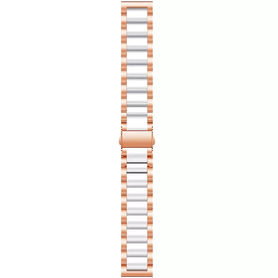 Amazfit GTS 4 Steel Strap (Rose Gold/White)