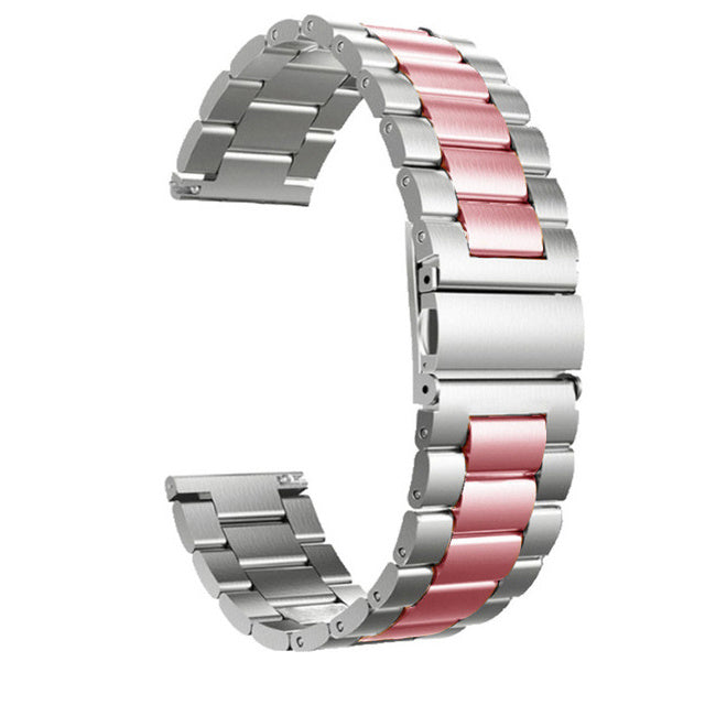 Garmin Forerunner 570 - 42mm Steel Strap (Silver/Pink)