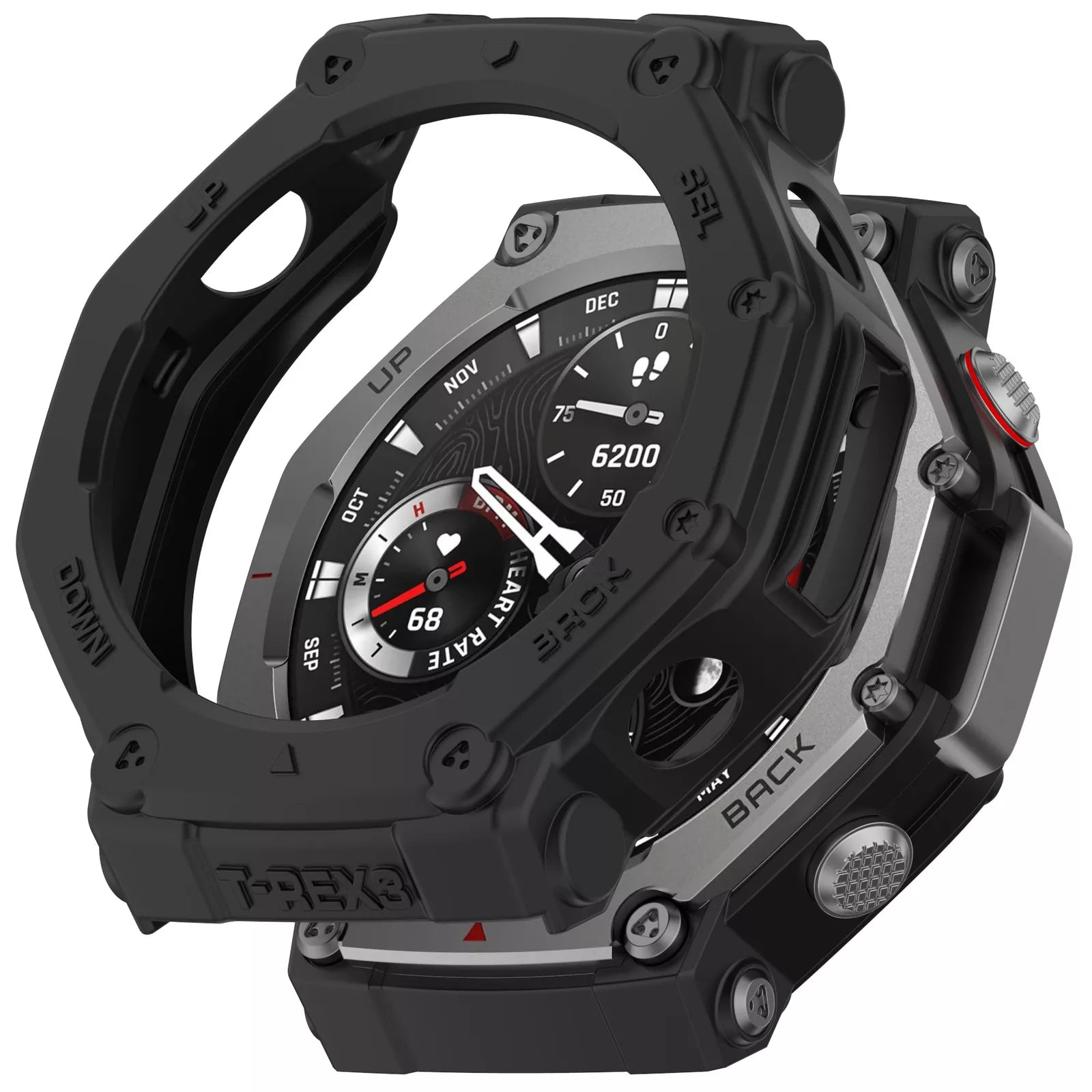 Funda resistente de TPU Amazfit T-Rex 3 (negro)