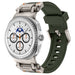 Samsung Galaxy Watch 8 - 44mm 'Explorer' Silicone Strap (Green with Titanium) Samsung Galaxy Watch 8 - 44mm 'Explorer' Silicone Strap (Green with Titanium)