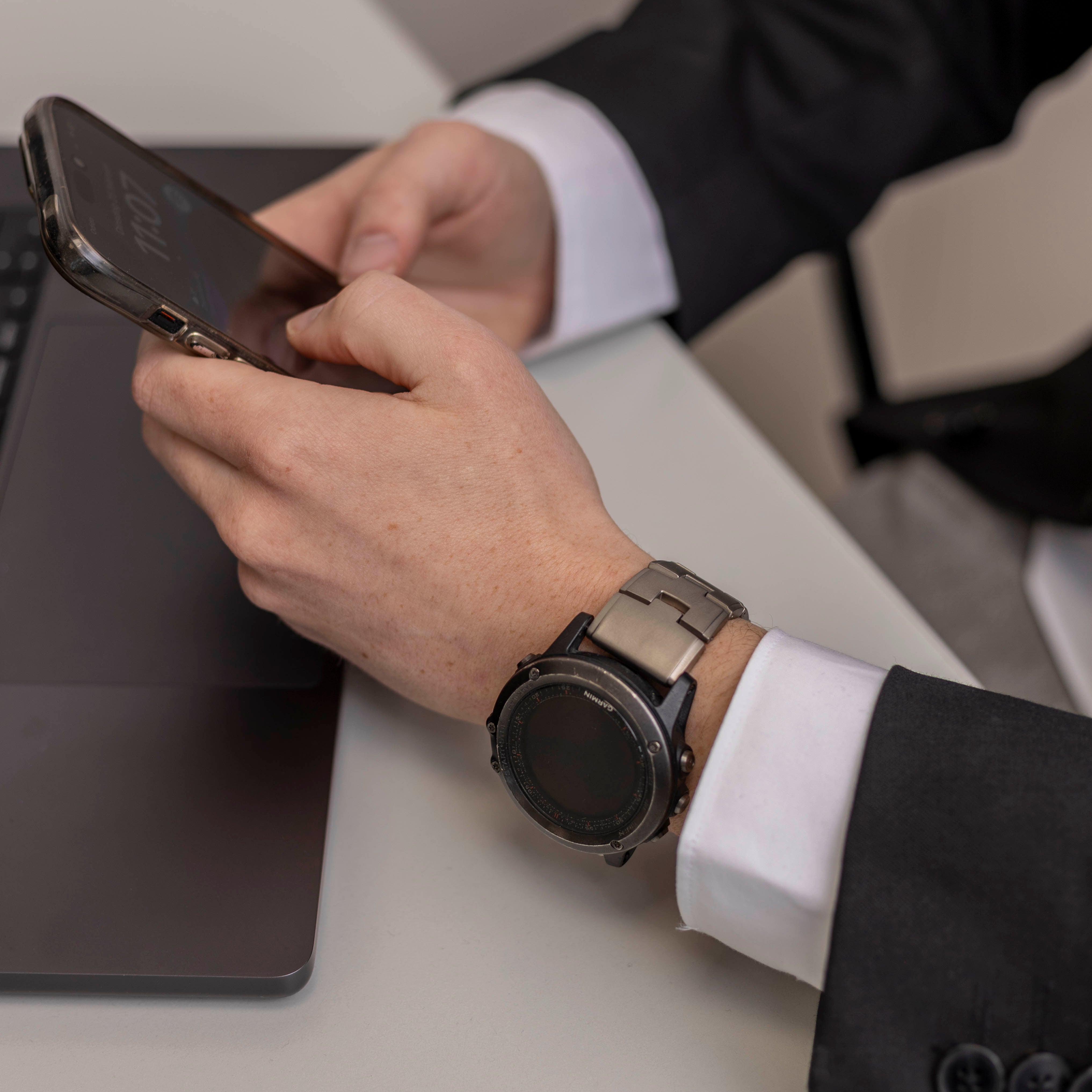 Garmin Fenix 5x / 6x Titanarmband (Titanium)