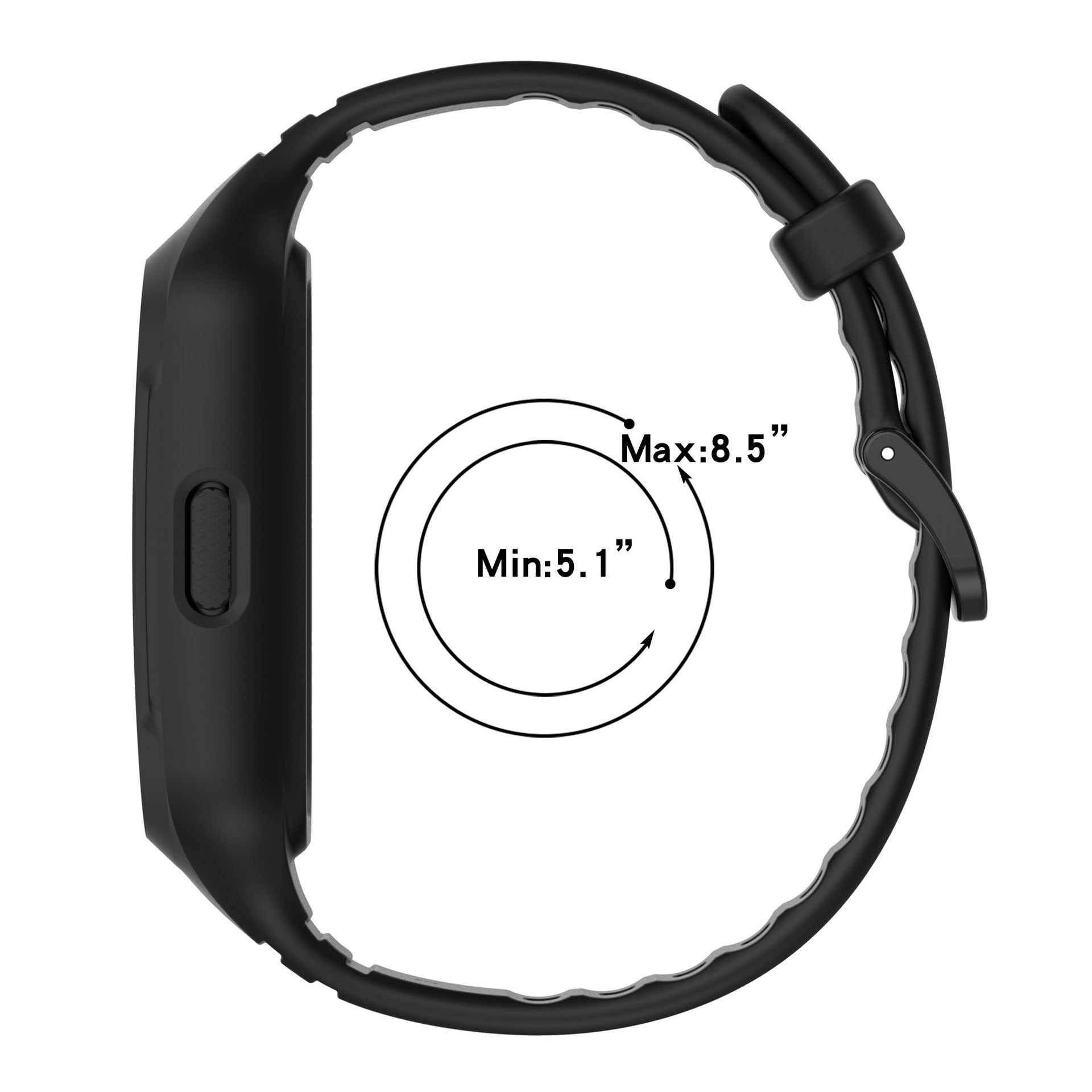 Huawei Band 9 TPU-Armband mit Rahmen (Schwarz)