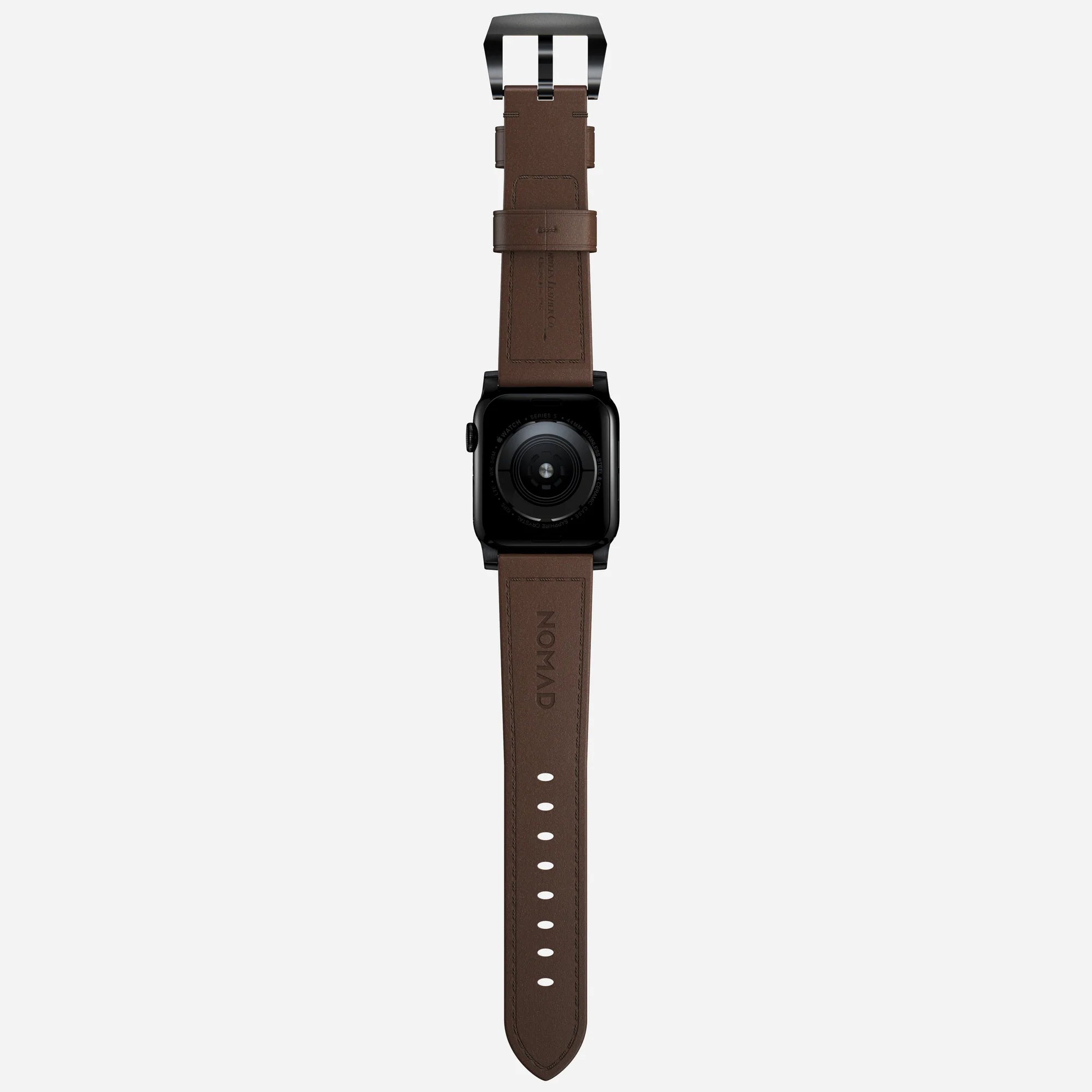 Nomad Traditional Apple Watch Lederarmband (Braun/Schwarz)
