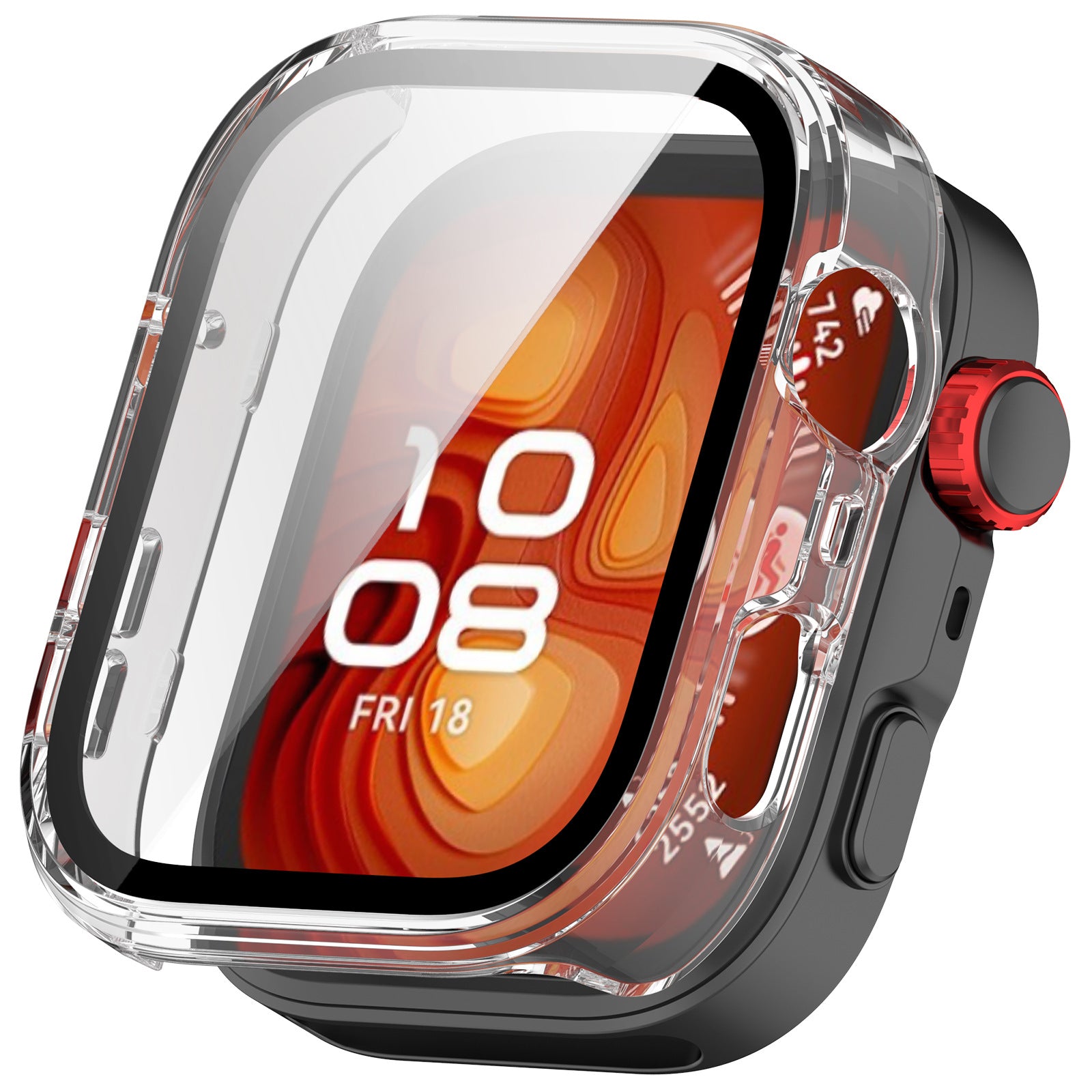 Huawei Watch Fit 4 Pro Hard Case mit Glas (Transparent)