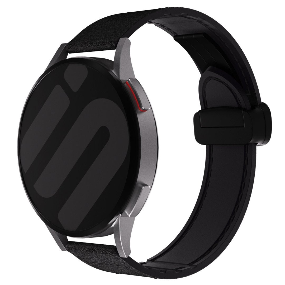 Correa cuero con hebilla Amazfit Balance 2 (negro)