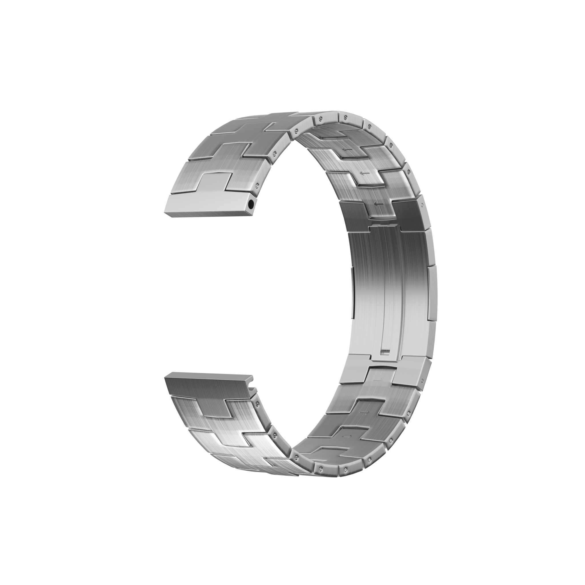 Suunto Run Titanium Grain Strap (Flat Buckle) (Silver)