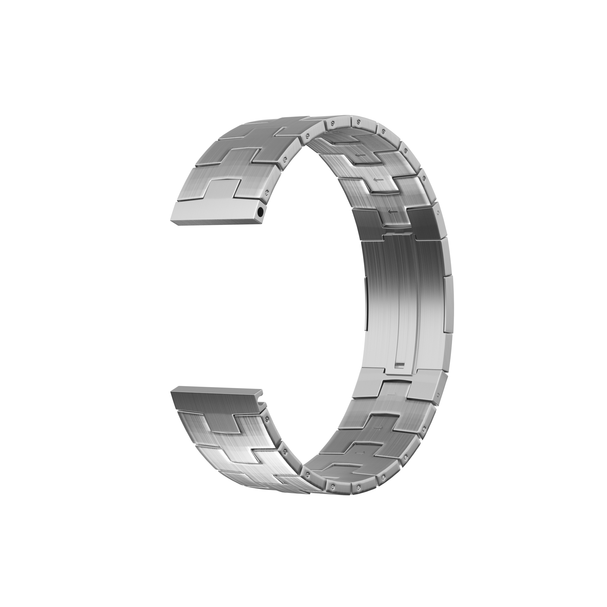 Correa titanio con hebilla plana Huawei Watch 5 - 46mm (plateado)