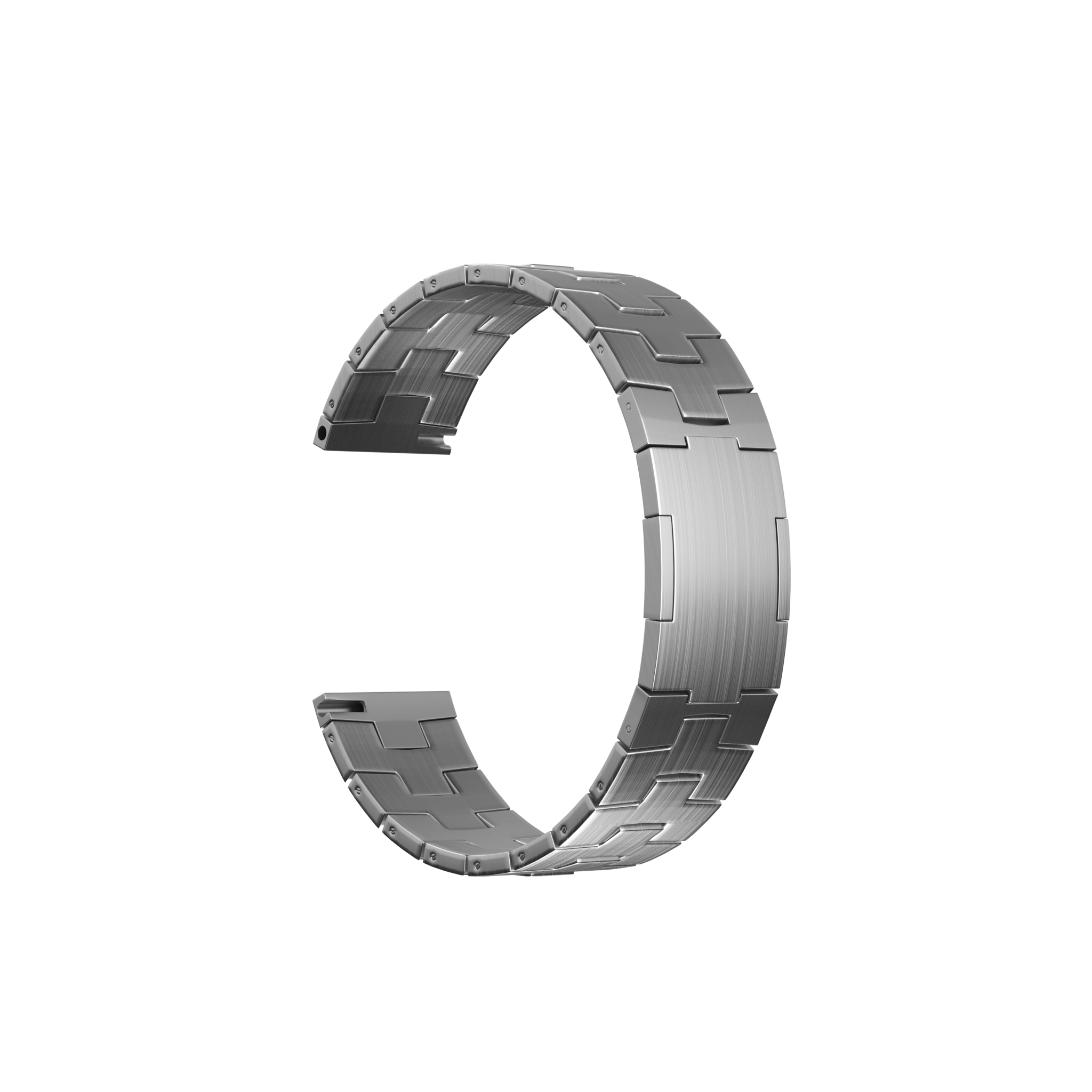 Huawei Watch GT 5 Pro - 46mm Titan-Grain-Armband (flacher Verschluss) (Silber)