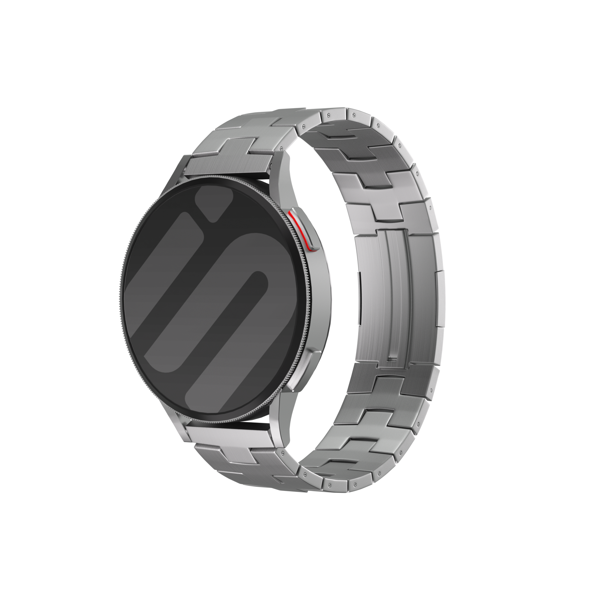 Coros Apex 2 Pro Gebürstetes Titanarmband (Flache Schnalle) (Silber)