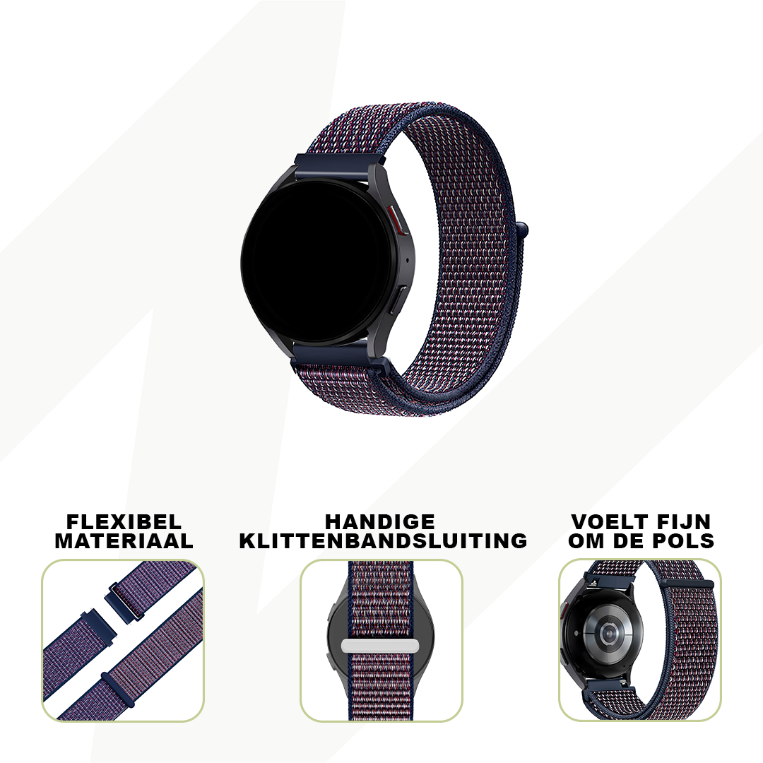 Bandz Garmin Venu 2 Nylon Loop Armband (Indigo Blau)