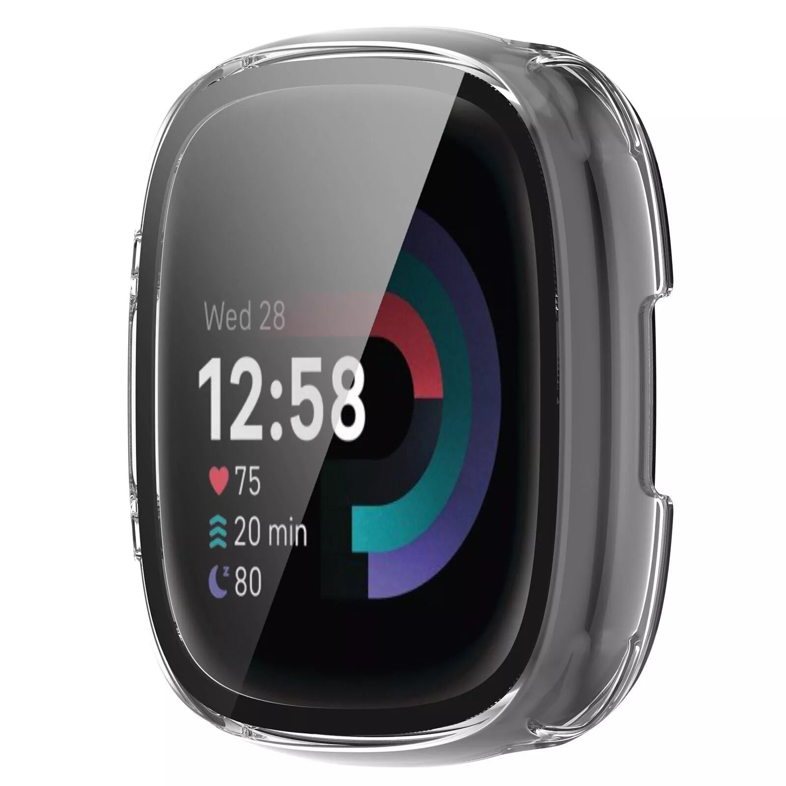 Fitbit Versa 4 / Sense 2 Hartschale mit Glass (Transparent)