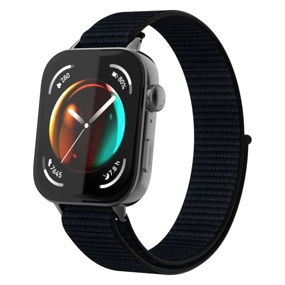 Correa nylon Huawei Watch Fit 4 Pro (negro)
