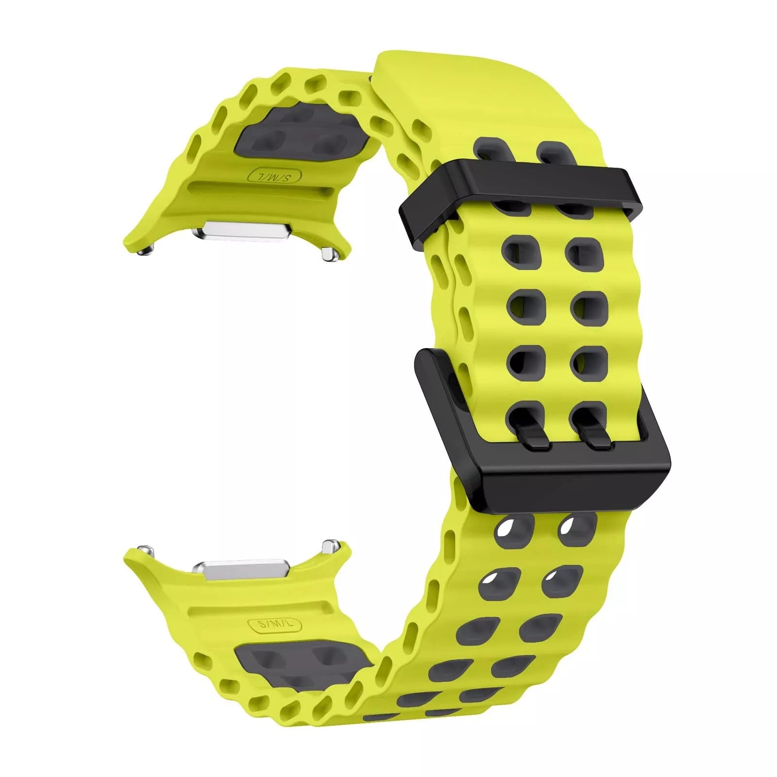 Samsung Galaxy Watch Ultra Wave Silicone Strap (Lime/Dark Gray)