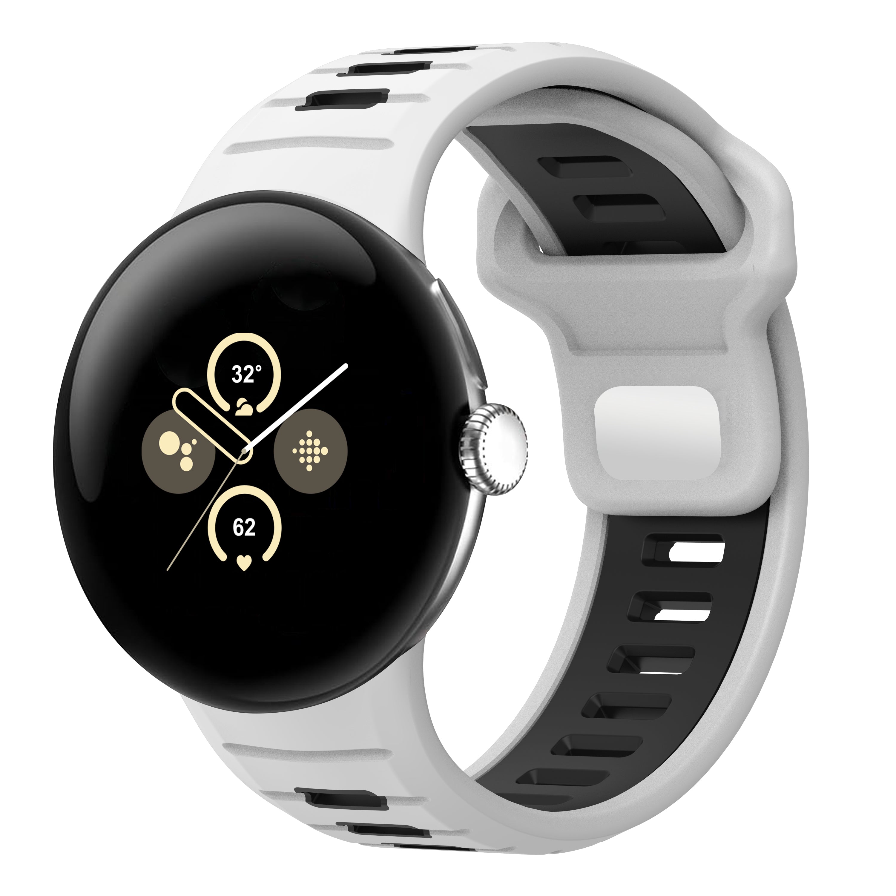 Correa deportiva Outdoor Google Pixel Watch 4 - 45mm (blanco/negro)