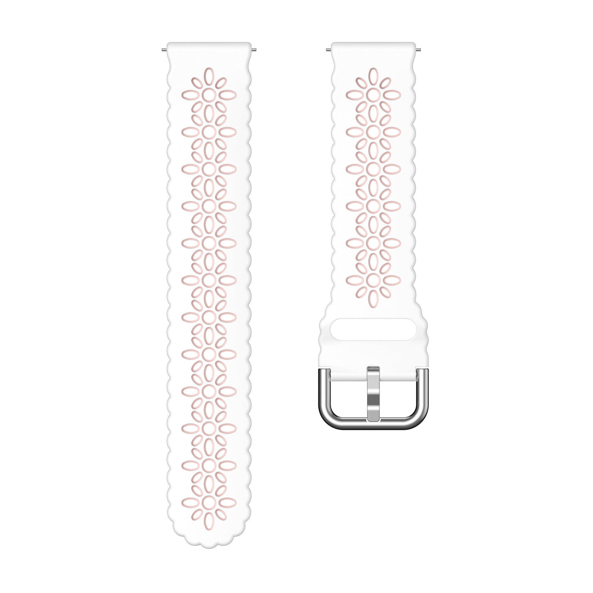 Coros Pace 2 Patterned Silicone Strap (lWhite/Pink)