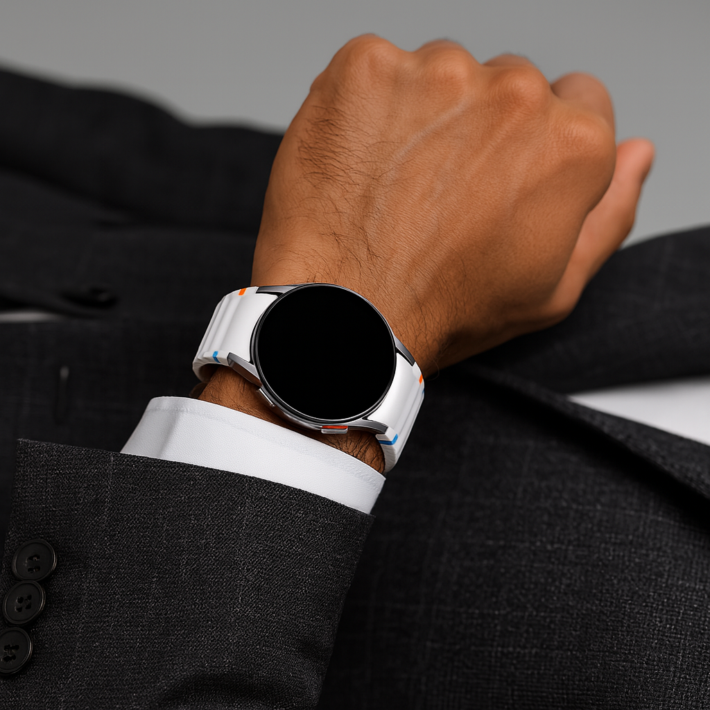 Samsung Galaxy Watch 4 44mm Wave Armband (Weiß)