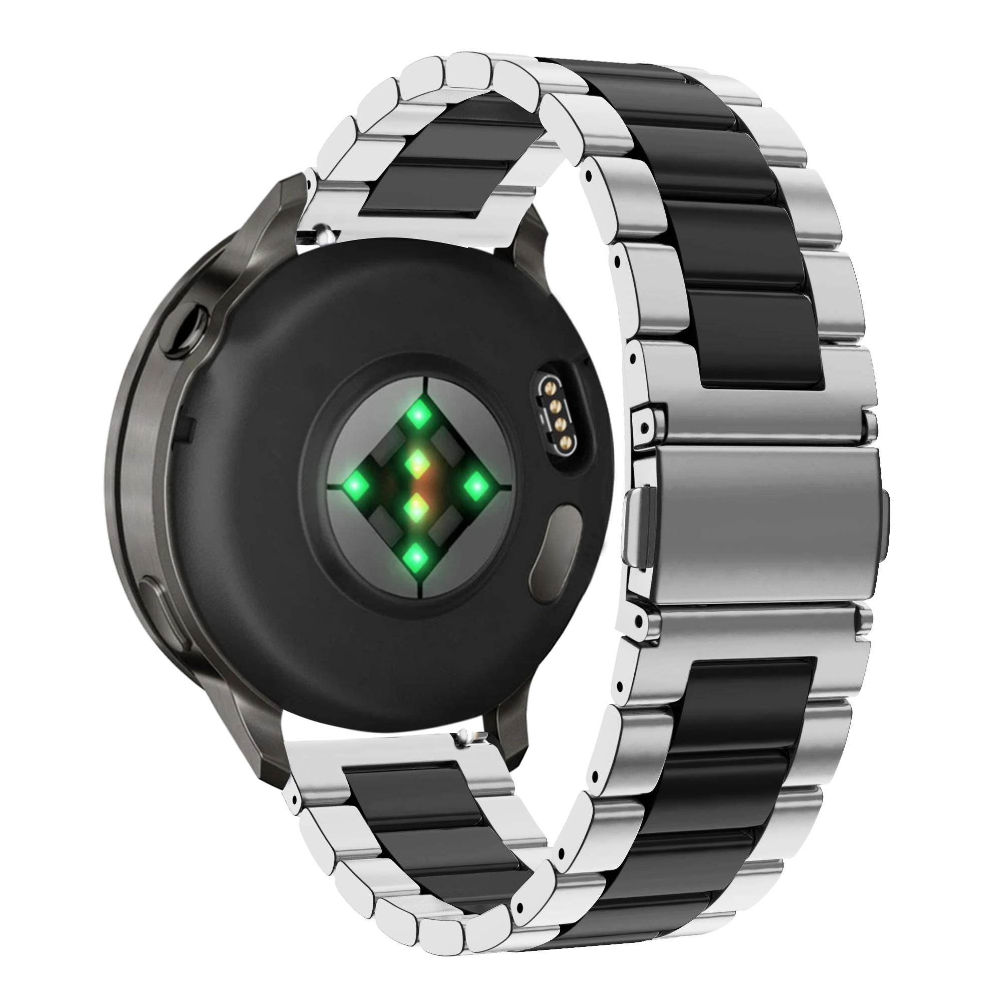 Bandz Garmin Forerunner 645 Steel Strap 'Classic' (Silver/Black)