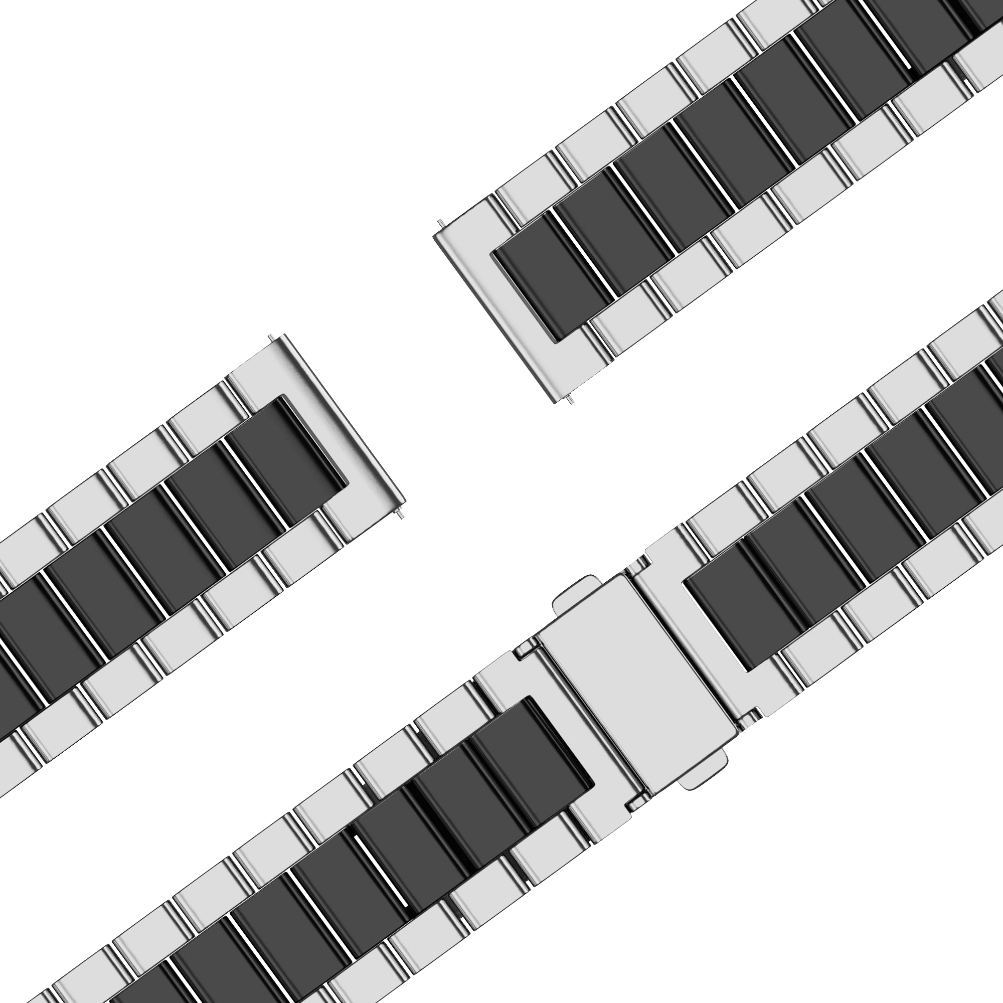 Bandz Garmin Forerunner 645 Steel Strap 'Classic' (Silver/Black)