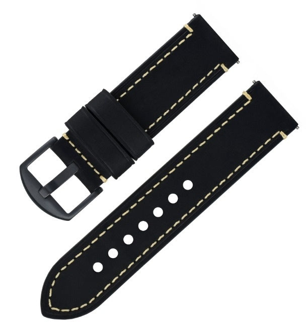 Fossil Gen 5e - 42mm Genuine Leather Strap (Black)