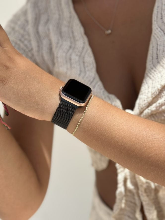 xoxo Wildhearts Apple Watch Milanese-Armband (Schwarz)