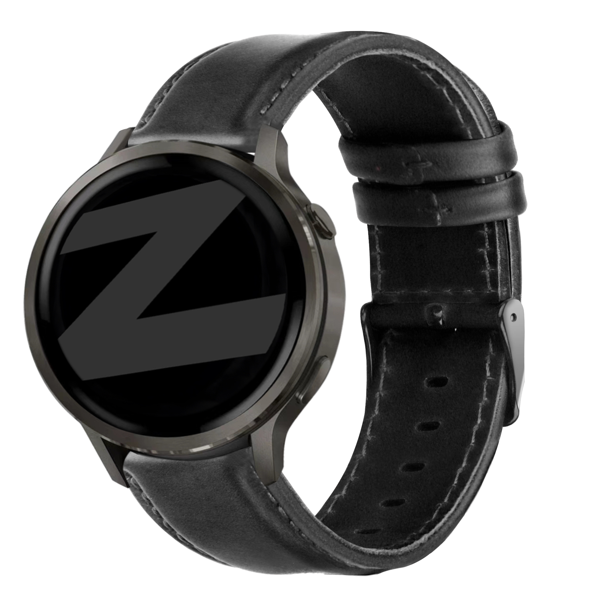 Bandz Garmin Bounce 2 Leather Strap 'Classic' (Black)
