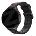 Bandz Xiaomi Watch S3 Striped Sport Strap (Black/Red)