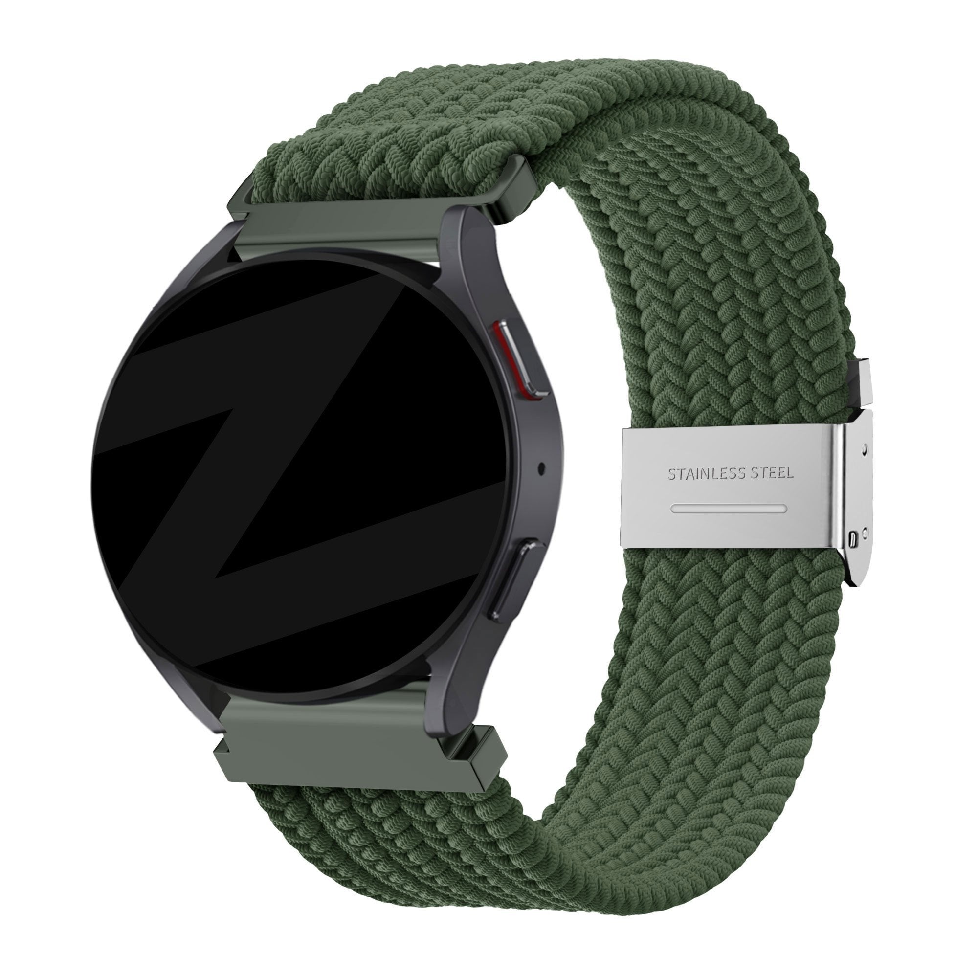 Bandz OnePlus Watch Lite Woven Nylon Strap (Olive Green)