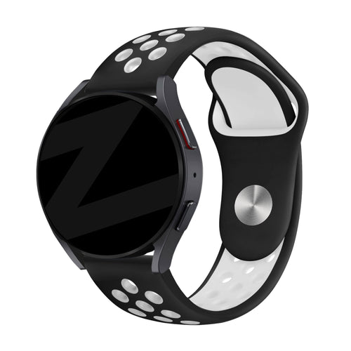 Bandz Pebble Round 2 - 20mm Sport Strap 'Deluxe' (Black/White)